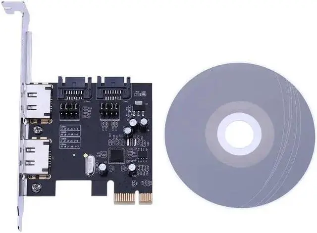 Alt view image 4 of 6 - Desktop PCI-E to SATA 3.0 Expansion Card 2 Ports SATA 3.0 + 2 Ports ESATA Support SSD System Starter For Windows XP