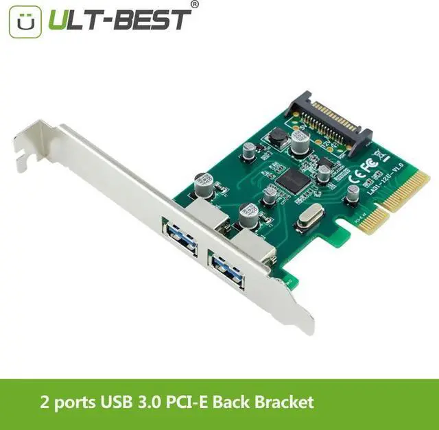 Main image of 2 ports USB 3.0 to PCI Express Controller Card Bracket pci-e 4x to USB3.0 Add On Cards Adapter