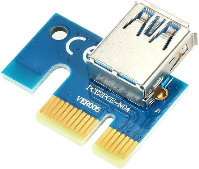 Alt view image 6 of 6 - USB 3.0 PCI-E Riser PCI E Express Extension Cable 1X-16X Extender Riser for bitcoin Miner Graphics Card Adapter with SATA Power