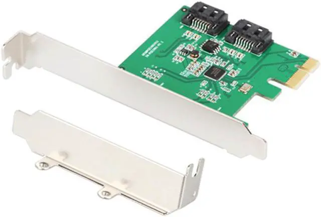 Main image of 2 Port SATA 6Gbps PCI Express Controller Card RAID 0 RAID1 + PCI-e to Dual SATA 3.0 with PCIe Low profile bracket
