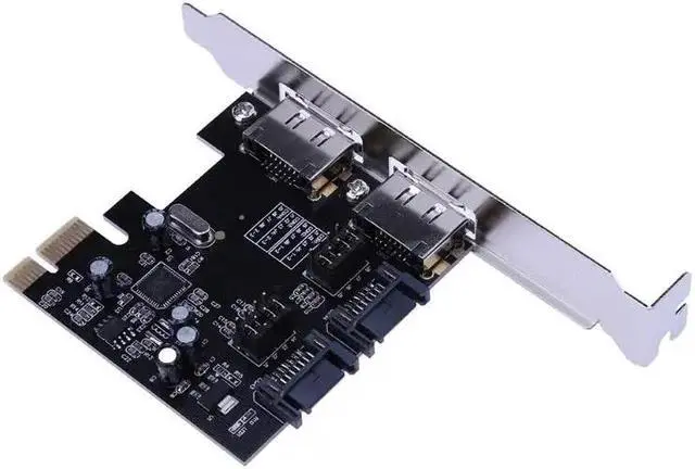 Alt view image 3 of 6 - Desktop PCI-E to SATA 3.0 Expansion Card 2 Ports SATA 3.0 + 2 Ports ESATA Support SSD System Starter For Windows XP