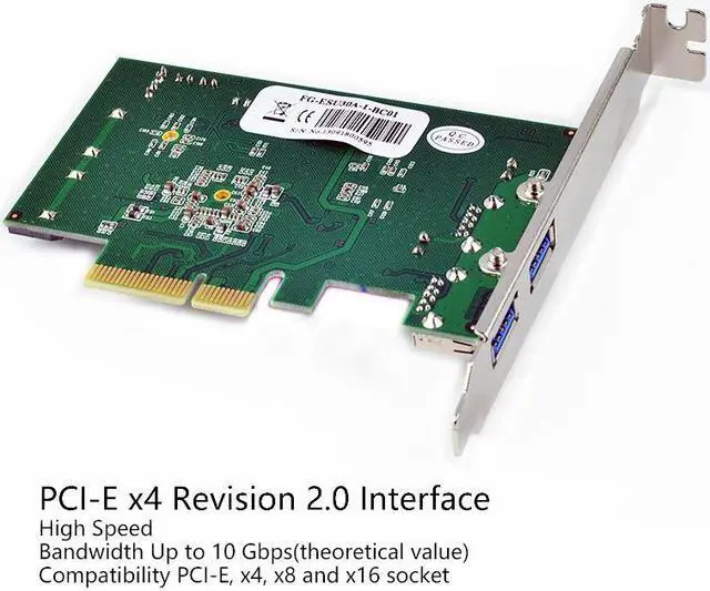 Alt view image 5 of 5 - PCI-e to Dual SATA 6Gb/s + 2-Port External USB 3.0 PCI Express Combo Card SATA III Port Multiplier PCIe