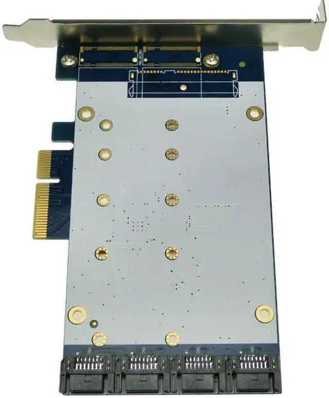 Alt view image 3 of 4 - SATA III Port RAID PCI-e Card HyperDuo 4 Ports SATA 6Gbps 3.0 SSD + HDD PCI Express card Built RAID0 RAID1 RAID10