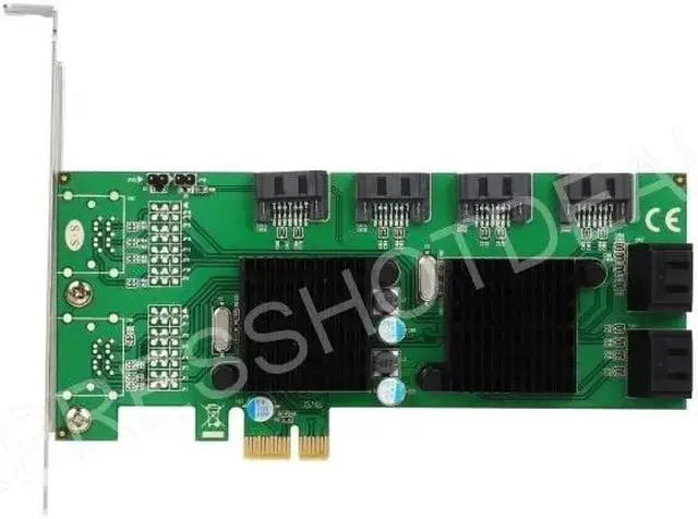 Alt view image 3 of 5 - Amify PCI-E SATA3.0 expansion card 8 port SATA3 SATA III 6G Marvell double chip