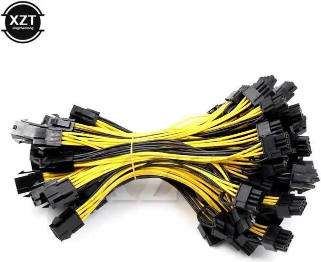Alt view image 4 of 6 - 6-pin PCI Express to 2 x PCIe 8 (6+2) pin Motherboard Graphics Video Card PCI-e GPU VGA Splitter Hub Power Cable 10pcs/lot