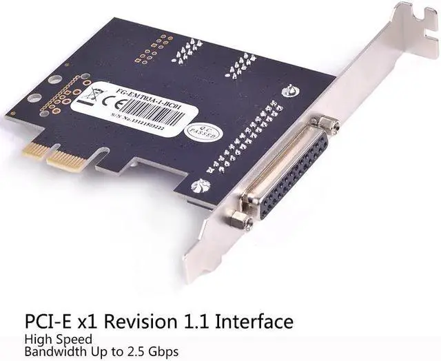 Alt view image 3 of 6 - PCI-e PCI express to 2 serial RS232 + 1 Parallel Ports PCI express I/O card MosChip MCS9901