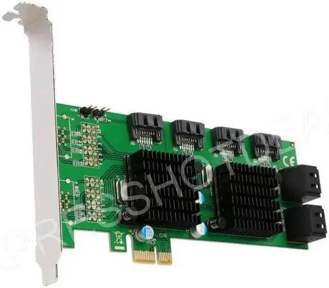 Alt view image 2 of 5 - Amify PCI-E SATA3.0 expansion card 8 port SATA3 SATA III 6G Marvell double chip