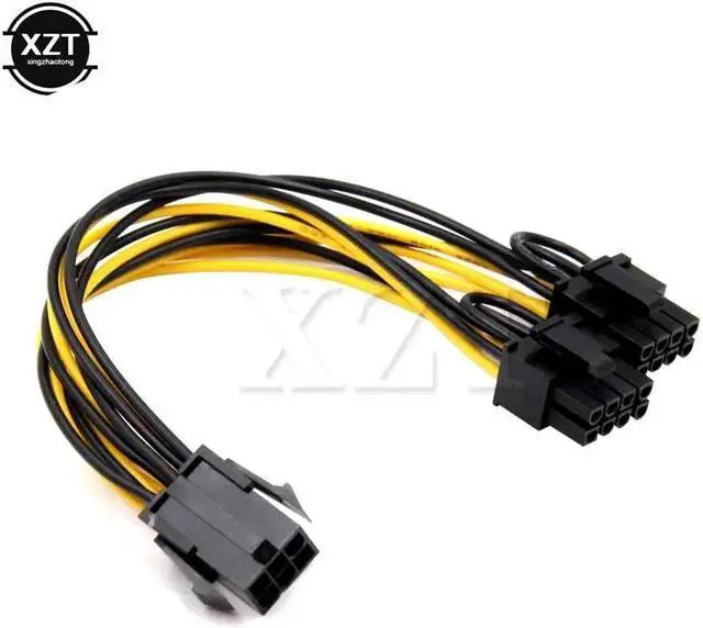 Alt view image 2 of 6 - 6-pin PCI Express to 2 x PCIe 8 (6+2) pin Motherboard Graphics Video Card PCI-e GPU VGA Splitter Hub Power Cable 10pcs/lot