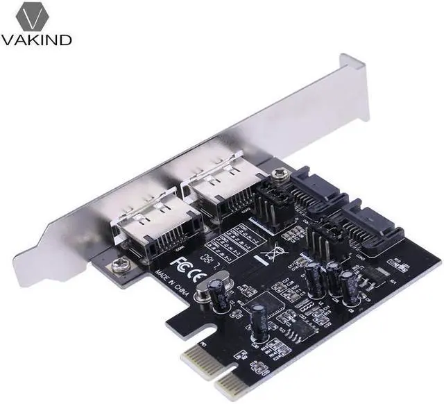 Alt view image 4 of 6 - PCI-E Pci Express to SATA 3.0 Expansion Card PCIe SATA3.0 SATA III SSD Hard Disk Adapter Card with CD for Desktop Computer PC