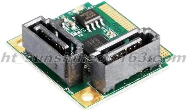 Alt view image 2 of 4 - 2 Ports SATAIII 6G mini PCI Express Card mini PCI-e to SATA3.0 + 2xSATA3 Cable