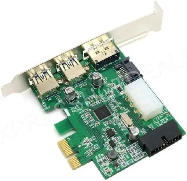 Alt view image 3 of 5 - Amify PCI Express PCI-E USB 3.0 + eSATA 3.0 Card Adapter Converter