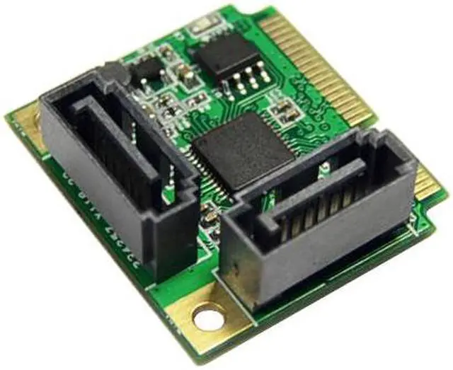 Alt view image 5 of 6 - Mini PCI-e to 2-ports SATA3.0 Expansion Card Support SATA HDD SSD Adapter Card