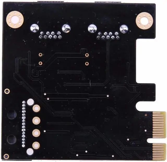 Alt view image 3 of 6 - Amify PCI-E to USB3.0 2 Port PCI Express HUB Expansion Card 19Pin Power Connector coompatiable with X4 X8 X16