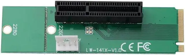 Alt view image 3 of 6 - Profession NGFF M2 to PCI-e 4x Slot Riser Card M key M.2 SSD Port to PCI Express adapter Convertor