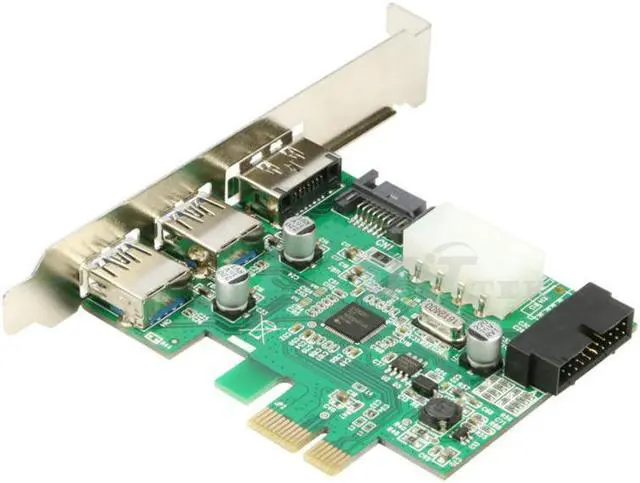 Alt view image 4 of 6 - Amify PCI-E to USB3.0 2Ports with 20Pin Connector +SATA to eSATA Converter Card