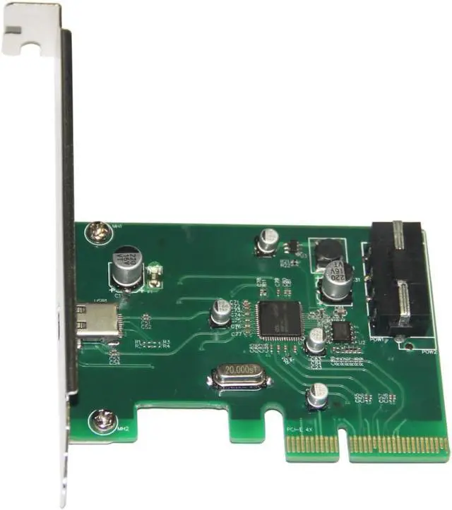 Alt view image 3 of 6 - Desktop USB 3.1 Type-C port PCI-e Controller Card PCI Express 4x to USB3.1 Type C Converter Adapter