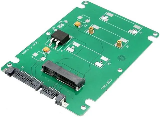 Alt view image 6 of 6 - Mini PCI-E mSATA SSD To 7mm 2.5" SATA 22 pin HDD Adapter Converter Adapter Card with Case