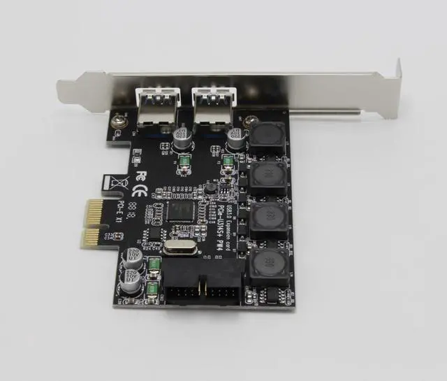 Alt view image 4 of 6 - Amify PCI-e X1 to 4 Port USB 3.0 Card (2 External Port + 19pin Header 2 Internal Port)