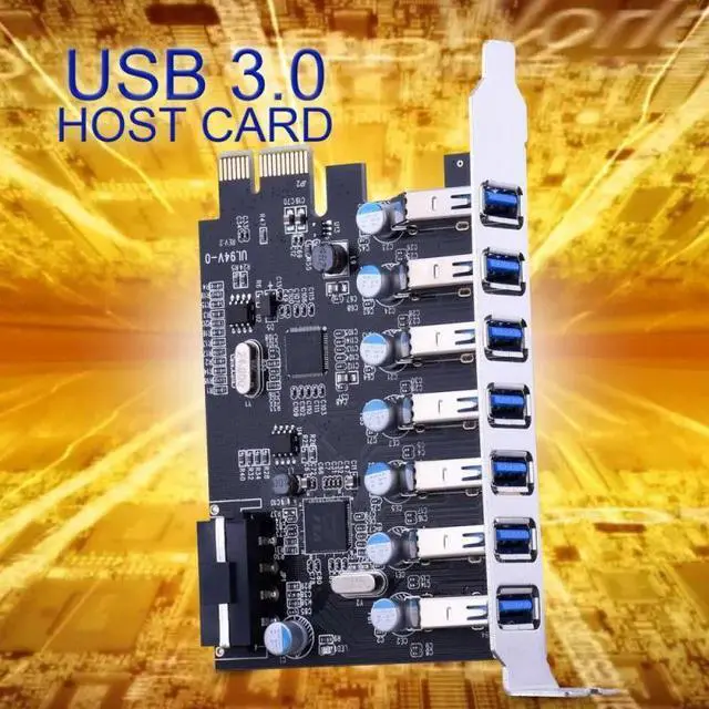 Alt view image 6 of 6 - Mining card 4-Port 7-Port Superspeed USB 3.0 PCI-E Express Expansion Card SuperSpeed USB 3.0 PCI Express (x1) (2x Ext)