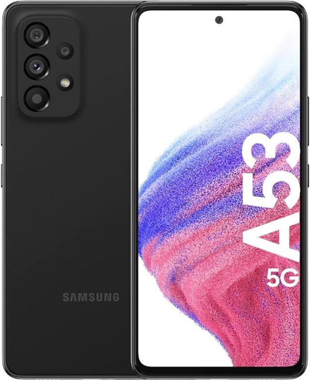 Samsung Galaxy A53 4G (SM-A536B/DS) Dual SIM,128GB + 6GB, Factory Unlocked  GSM, International Version (Fast Car Charger Bundle) - (Awesome Black)