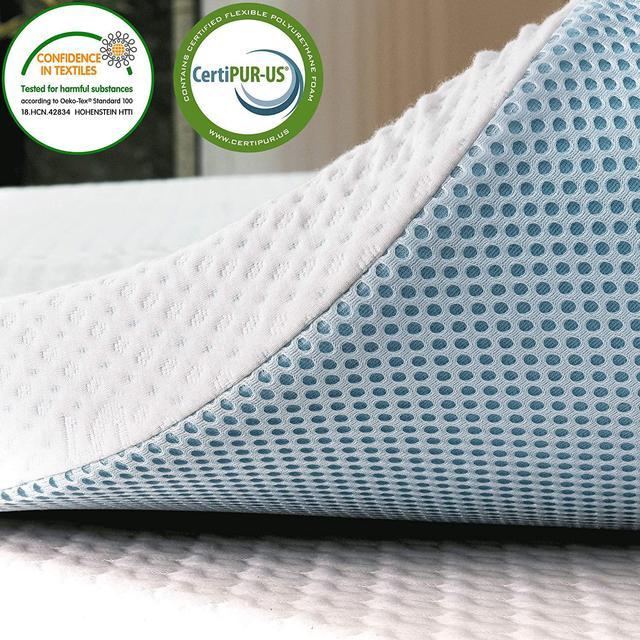 Subrtex 4 Inch Covered Gel-Infused Memory Foam Bed Mattress Topper High  Density Cooling Pad Removable Fitted Cover