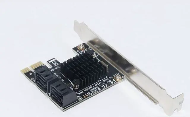 Alt view image 5 of 6 - Pcie To Sata Card Pci-E Adapter Pci Express To Sata3.0 Expansion Card 4 Port Sata III 6G For Ssd Hdd Ipfs Mining