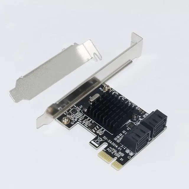 Alt view image 2 of 6 - Pcie To Sata Card Pci-E Adapter Pci Express To Sata3.0 Expansion Card 4 Port Sata III 6G For Ssd Hdd Ipfs Mining