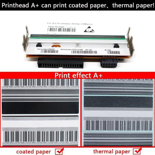 Alt view image 3 of 5 - New Z4M plus Print Head For Zebra Z4M Z4M plus Thermal Barcode Printer 300dpi G41401M  Compatible