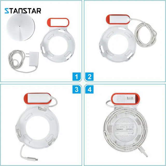 Alt view image 4 of 7 - STANSTAR Wall Mount for TP-Link Deco M5 Whole Home Mesh WiFi System, Sturdy Bracket Holder for TP-Link Deco M5 Space Saving TP-Link Router Wall Holder Plug in Without Messy Wires or Screws(1PACK)