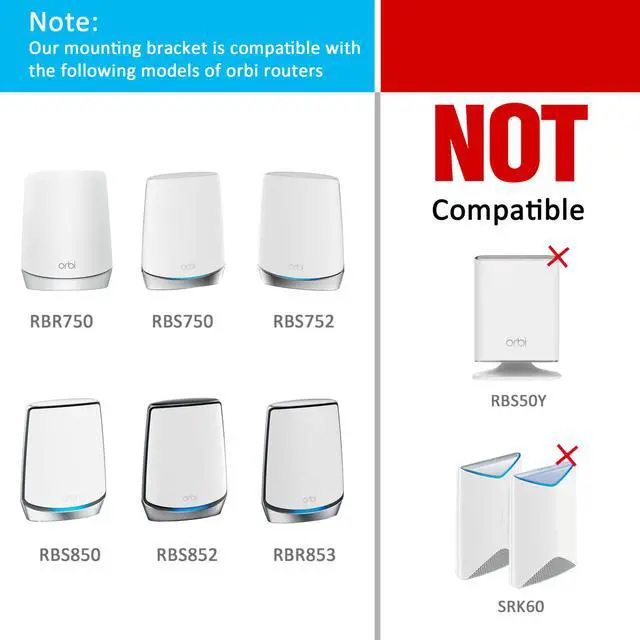Alt view image 6 of 7 - STANSTAR bracket made of aluminum alloy that can be hung on a wall. It applies to Orbi's entire home tri-band mesh WiFi 6 system/Orbi Ultra (RBK850) (RBK852) (RBK853)/(RBS750) (RBS751) (RBK752)