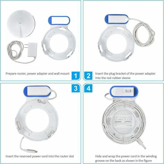 Alt view image 4 of 7 - STANSTAR Wall-Mounted WiFi bracket, specially designed for TP-Link Deco M5 whole family mesh WiFi system router , can be installed on the wall or ceiling, which is easy to install.