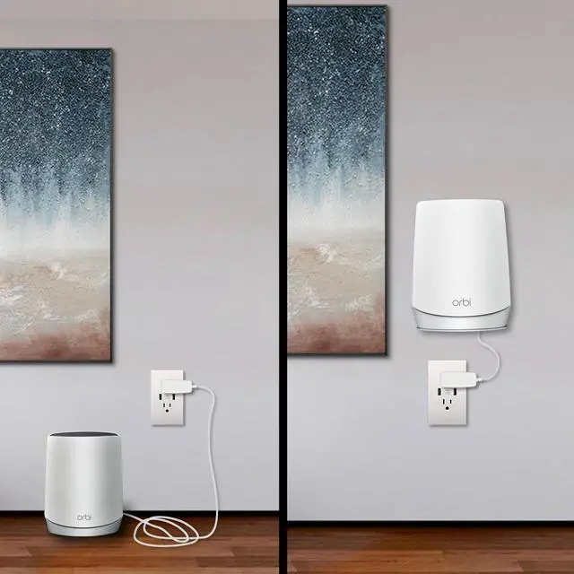 Alt view image 7 of 7 - STANSTAR bracket made of aluminum alloy that can be hung on a wall. It applies to Orbi's entire home tri-band mesh WiFi 6 system/Orbi Ultra (RBK850) (RBK852) (RBK853)/(RBS750) (RBS751) (RBK752)