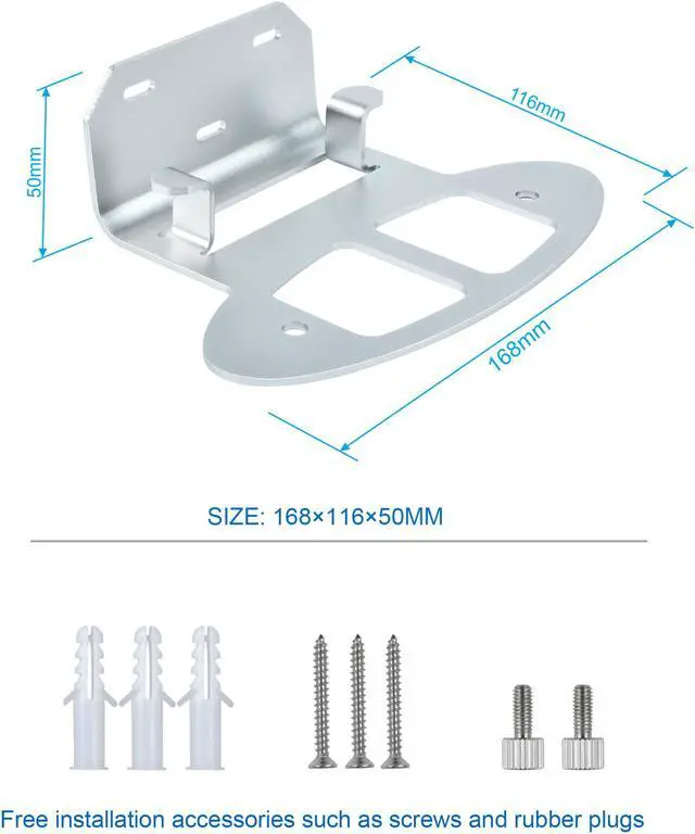 Alt view image 2 of 7 - STANSTAR bracket made of aluminum alloy that can be hung on a wall. It applies to Orbi's entire home tri-band mesh WiFi 6 system/Orbi Ultra (RBK850) (RBK852) (RBK853)/(RBS750) (RBS751) (RBK752)