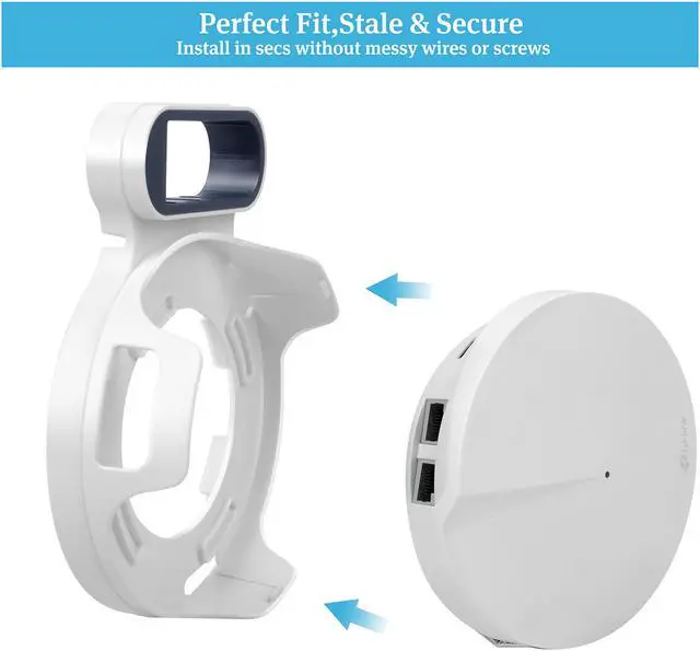 Alt view image 2 of 7 - STANSTAR Wall Mount for TP-Link Deco M5 Whole Home Mesh WiFi System, Sturdy Bracket Holder for TP-Link Deco M5 Space Saving TP-Link Router Wall Holder Plug in Without Messy Wires or Screws(3pack)