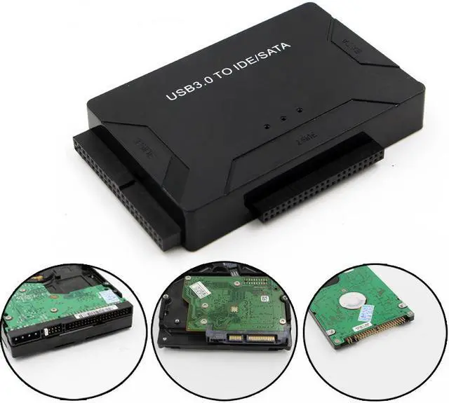 Alt view image 4 of 7 - Stanstar USB 3.0 to IDE/SATA Converter Adapter with Power Switch for 2.5"/3.5" SATA/IDE/SSD Hard Drive Disks, Support 2TB, Include 12V 2APower Adapter & USB 3.0 Cable