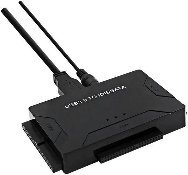 Alt view image 5 of 7 - Stanstar USB 3.0 to IDE/SATA Converter Adapter with Power Switch for 2.5"/3.5" SATA/IDE/SSD Hard Drive Disks, Support 2TB, Include 12V 2APower Adapter & USB 3.0 Cable