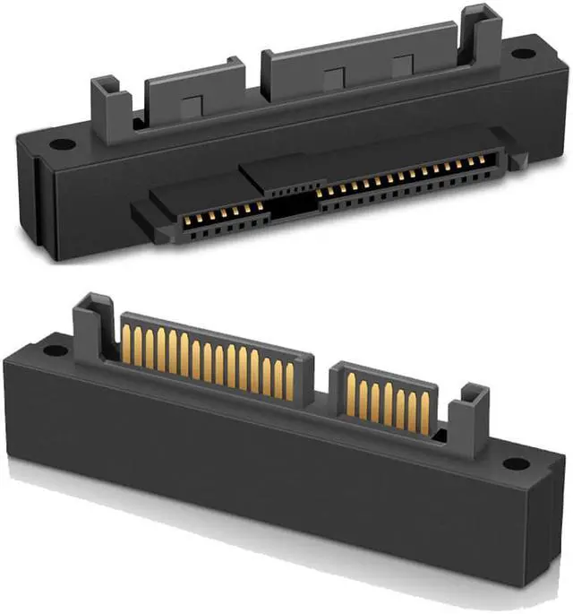Alt view image 2 of 7 - Stanstar SATA to SAS90 degree elbow adapter motherboard small port SAS adapter SFF-8482 adapter