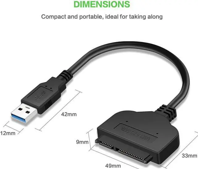 Alt view image 2 of 6 - Stanstar 22Pin SATA to USB3.0 easy drive line USB3.0 to SATA 2.5 inch notebook hard drive easy drive line
