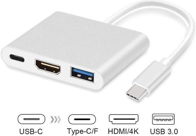 to diakritisk Undvigende STANSTAR USB-C to HDMI Adapter (Supports 4K / 60Hz) - Type- C 3 in 1  Converter Cable for 2017/2016 MacBook Pro, MacBook, Mac Pro, iMac,  Chromebook, More USB 3.0 Type-C Devices Other