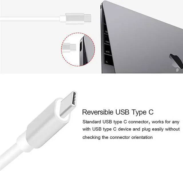 Alt view image 3 of 7 - STANSTAR USB-C to HDMI Adapter (Supports 4K / 60Hz) - Type- C 3 in 1 Converter Cable for 2017/2016 MacBook Pro, MacBook, Mac Pro, iMac, Chromebook, More USB 3.0 Type-C Devices