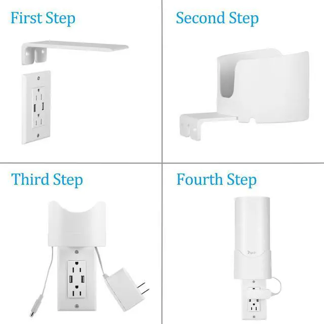 Alt view image 2 of 7 - Stanstar Wall Mount Holder for Deco M4 Whole Home Mesh WiFi System, Deco M4 Bracket with Cord Management, Space Saving and Easily Moved(1Pack)