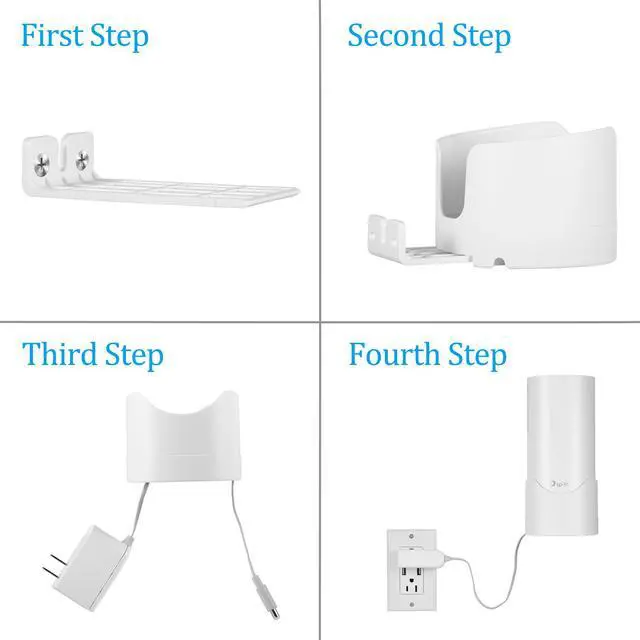 Alt view image 4 of 7 - Stanstar Wall Mount Holder for Deco M4 Whole Home Mesh WiFi System, Deco M4 Bracket with Cord Management, Space Saving and Easily Moved(1Pack)