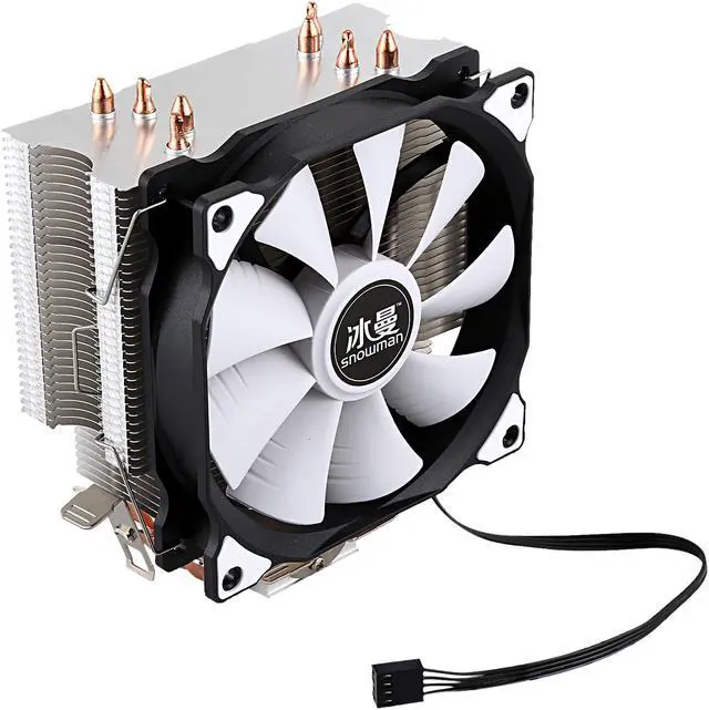 Alt view image 3 of 7 - SNOWMAN CPU Cooler Master 5 Direct Contact Heatpipes freeze Tower Cooling System CPU Cooling Fan with PWM Fans LGA1150/1151/1155/1156/1366/775interface for Core I3/I5/I7/Pentium/Celeron/Xeon