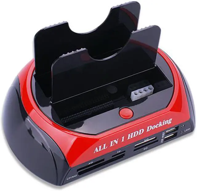 Alt view image 5 of 7 - STANSTAR Hard Disk Box 2.5/3.5 Hard Disk Base Multi-Function Hard Disk Holder with Card Reader IDE+SATA HUB Dual-Use Base