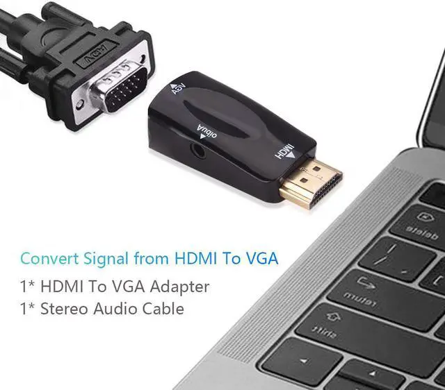 Alt view image 4 of 7 - STANSTAR HDMI to VGA Adapter Converter with Audio, Supports TV, PC, Laptops, Digital Camera, TV Box and etc.