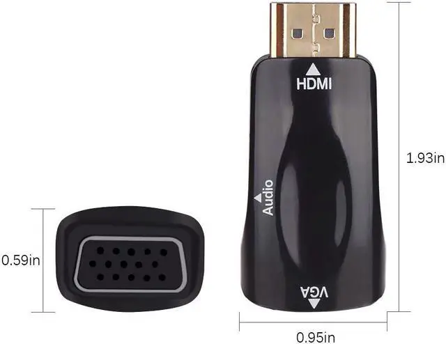 Alt view image 7 of 7 - STANSTAR HDMI to VGA Adapter Converter with Audio, Supports TV, PC, Laptops, Digital Camera, TV Box and etc.