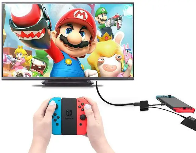 Alt view image 6 of 7 - STANSTAR USB C to HDMI VGA Audio Adapter, USB 3.1 Type C to HDMI 4K VGA 1080P Dual Screen Display Converter Support MacBook Pro/Samsung Galaxy S9/S8/Note 8/Dell XPS/Lumia 950/Nintendo Switch