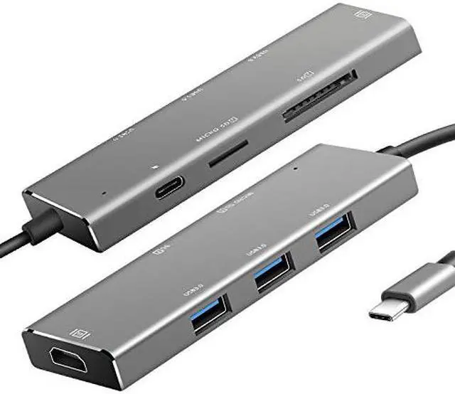 Alt view image 2 of 6 - STANSTAR Hub 7 Ports Type-C to HDMI USB C HUB Type C to HDMI USB 3.0 HUB RJ45 Adapter Converter for MacBook