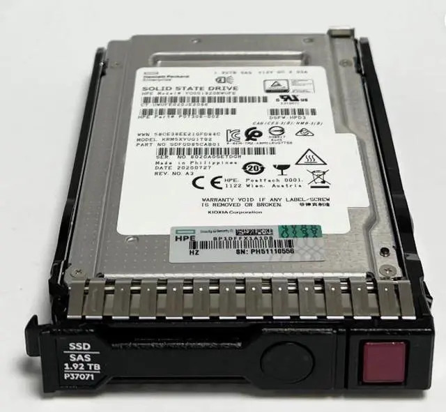 Main image of (NOT FOR HOME PC!) P37011-B21 HPE 1.92TB SAS 12G MIXED USE SFF SC VALUE SAS MV SSD P37071-001 New