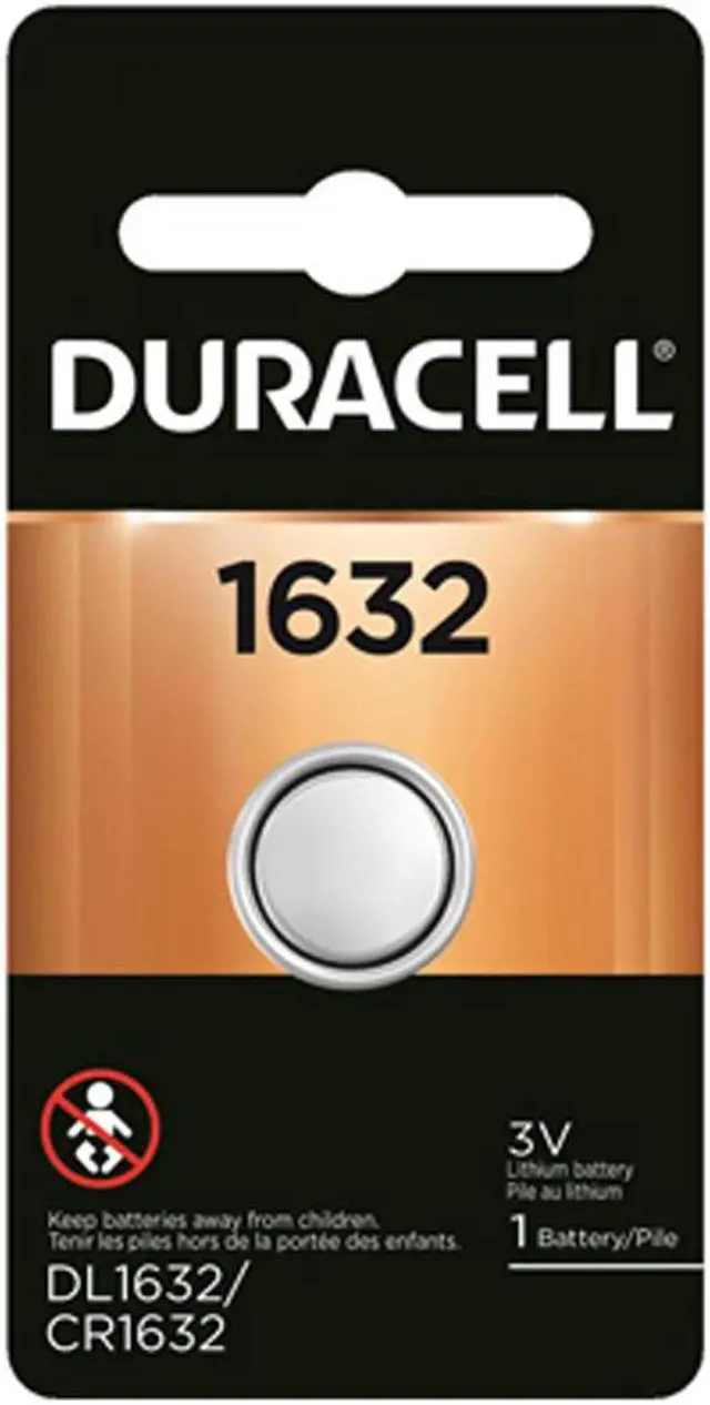 Main image of CR1632 Duracell 3 Volt Lithium Coin Cell Battery (On Card)